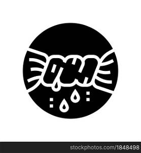 squeezing wet clothes glyph icon vector. squeezing wet clothes sign. isolated contour symbol black illustration. squeezing wet clothes glyph icon vector illustration