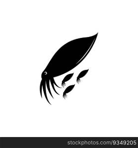 squid logo vintage vector illustration