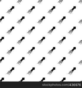 Squid pattern seamless in simple style vector illustration. Squid pattern vector