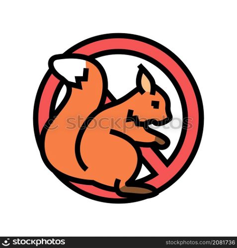 squirrel control color icon vector. squirrel control sign. isolated symbol illustration. squirrel control color icon vector illustration