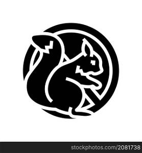 squirrel control glyph icon vector. squirrel control sign. isolated contour symbol black illustration. squirrel control glyph icon vector illustration