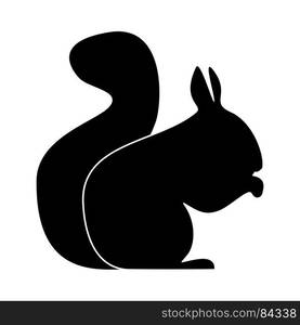 Squirrel it is black icon . Simple style .. Squirrel it is black icon .