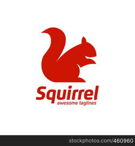 Squirrel Logo Template Design Vector Illustration sign orange color
