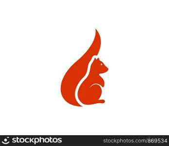 squirrel logo vector icon