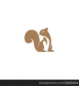 Squirrel logo vector icon design illustration template