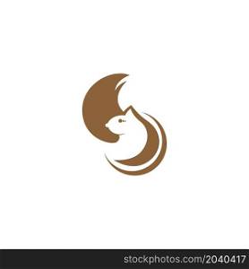 Squirrel logo vector icon design illustration template