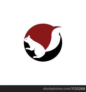squirrel logo vector icon illustration design