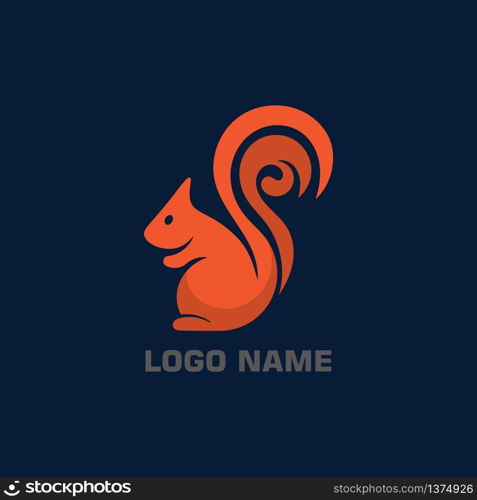 Squirrel Modern Gradient and stylish simple logo template design