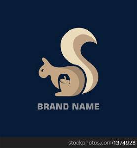 Squirrel Modern Gradient and stylish simple logo template design