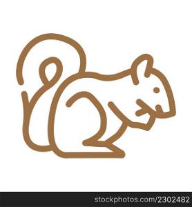squirrel wild animal color icon vector. squirrel wild animal sign. isolated symbol illustration. squirrel wild animal color icon vector illustration