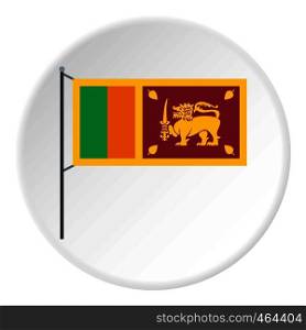 Sri Lanka flag icon in flat circle isolated vector illustration for web. Sri Lanka flag icon circle