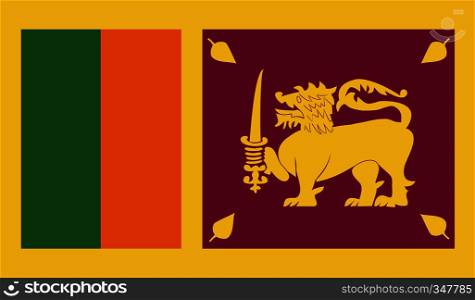 Sri Lanka flag image for any design in simple style. Sri Lanka flag image