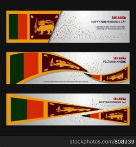 Sri Lanka independence day abstract background design banner and flyer, postcard, landscape, celebration vector illustration