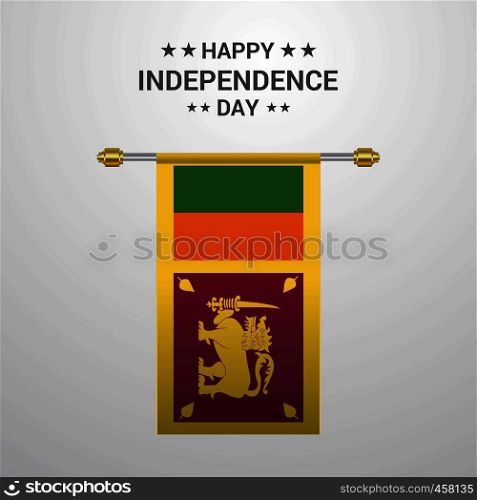 Sri Lanka Independence day hanging flag background