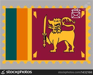 Sri Lanka national country flag. original colors and proportion. Simply vector illustration background. Isolated symbols and object for design, education, learning, postage stamps and coloring book, marketing. From world set