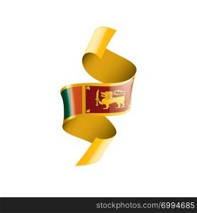 Sri Lanka national flag, vector illustration on a white background. Sri Lanka flag, vector illustration on a white background