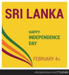 Srilanka Independence day design card vector