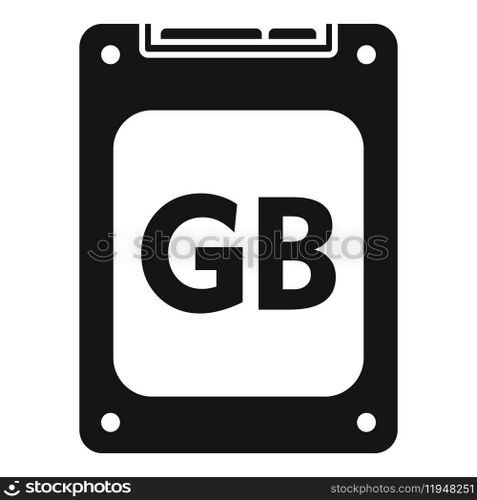 SSD disk icon simple vector. Solid machine memory. Card memory mobile. SSD disk icon simple vector. Solid machine memory