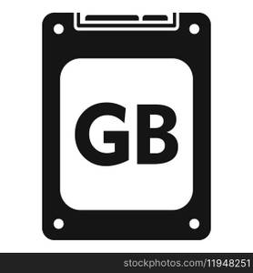 SSD disk icon simple vector. Solid machine memory. Card memory mobile. SSD disk icon simple vector. Solid machine memory