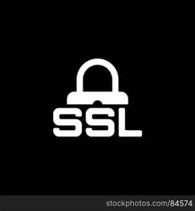 SSL Secured Icon. Flat Design.. SSL Secured Icon. Flat Design Isolated Illustration.