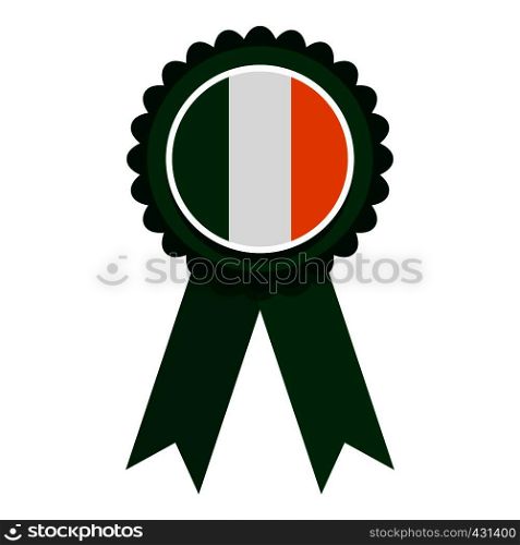 St Patrick day rosette icon flat isolated on white background vector illustration. St Patrick day rosette icon isolated
