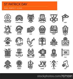 St Patrick Day , Thin Line and Pixel Perfect Icons