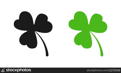 St.Patrick &rsquo;s Day. Clover leaves Icons Vector. St.Patrick &rsquo;s Day. Clover leaves. Icons. Vector illustration