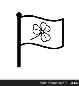 st, patrick&rsquo;s flag icon vector design template