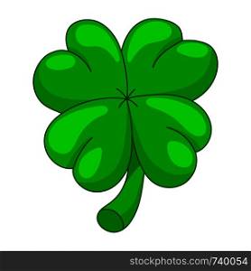 St. Patrick's Holidays Four Leaf Clover. Lucky Symbol and Irish Mascot for St. Patrick's Holidays. Vector Illustration in Cartoon Style for Your Design, Game, Card.