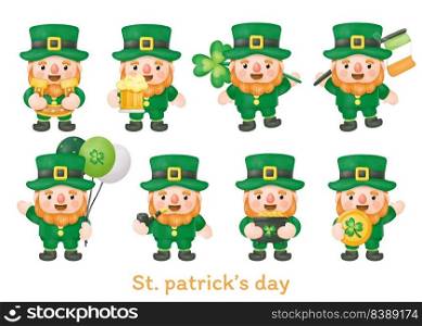 St. Patrick’s Day watercolor Clipart, illustration Digital painting