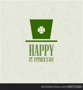 St. Patricks Day flat card design. Vector illustration. St. Patricks Day flat card design. Vector illustration EPS10