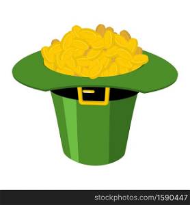 St.Patricks Day . Leprechaun hat and gold. National Holiday in Ireland. Traditional Irish Festival