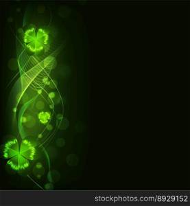 St patrickss holiday night background vector image