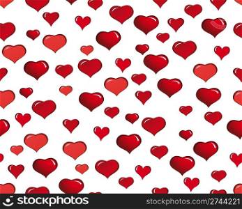 St. Valentine Day seamless background with hearts