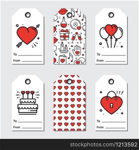 St Valentine&rsquo;s day gift tags. Printable tags collection. Love, romantic, wedding theme. Holiday label. St Valentine&rsquo;s day gift tags. Printable tags collection. Love, romantic, wedding theme. Holiday label.