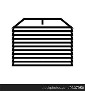 stack folded paper towels line icon vector. stack folded paper towels sign. isolated contour symbol black illustration. stack folded paper towels line icon vector illustration