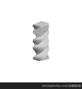 Stack of books icon in isometric 3d style isolated on white background. Mock up books. Stack of books icon, isometric 3d style