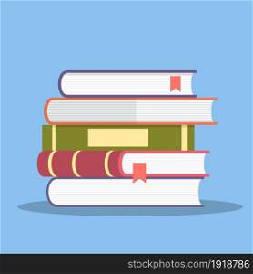 Stack of Books icon. Vector illustration in flat style. Stack of Books