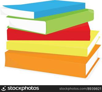 Stack of books vector image