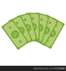 stack of dollars icon on white background. flat style. stack of money icon for your web site design, logo, app, UI. cash symbol. money sign.