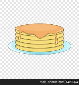 Stack of pancakes icon. Cartoon illustration of stack of pancakes vector icon for web. Stack of pancakes icon, cartoon style