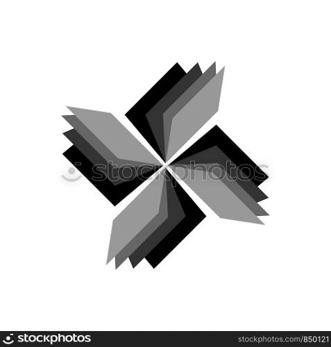 Stack of Paper Star Ornament Logo Template Illustration Design. Vector EPS 10.