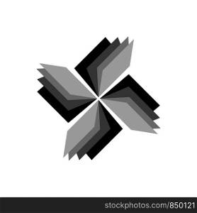 Stack of Paper Star Ornament Logo Template Illustration Design. Vector EPS 10.