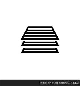 Stack of Papers Documents. Flat Vector Icon. Simple black symbol on white background. Stack of Papers Documents Flat Vector Icon