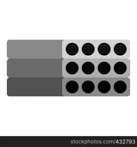 Stack of precast reinforced concrete slabs icon flat isolated on white background vector illustration. Stack of precast reinforced concrete slabs icon