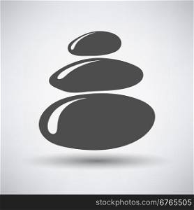 Stack of spa stones icon over grey background. Vector illustration.