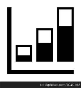 stacked bar chart, icon on isolated background