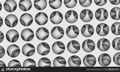 stacked circle perforated paper design. abstract vector background illustration