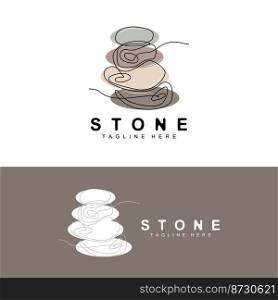 Stacked Stone Logo Design, Balancing Stone Vector, Building Material Stone Illustration, Pumice Stone Illustration Walpapeer Stone