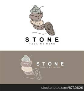 Stacked Stone Logo Design, Balancing Stone Vector, Building Material Stone Illustration, Pumice Stone Illustration Walpapeer Stone